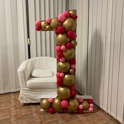 תבנית לבלונים מספר 1 XL- במידה 150 ס"מ על 80 ס"מ