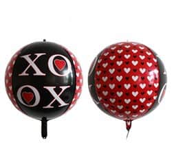 בלון אורבז 22" - 3D XOXO אדום שחור