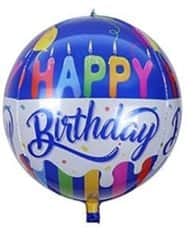 בלון אורבז 22" - HBD נרות 3D