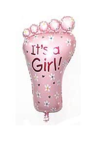בלון מיילר 20 - כף רגל IT'S A GIRL ורוד.