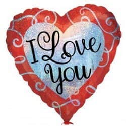בלון מיילר מודפס 18 I LOVE YOU.