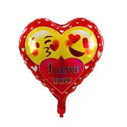 בלון מיילר לב 18" - ILY אימוג'י נשיקה
