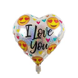 בלון מיילר לב 18" - ILY אימוג'י