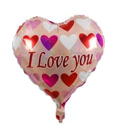 בלון מיילר לב 18" - ILY לבבות