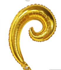 בלון מיילר 18" - שבלול פתוח זהב