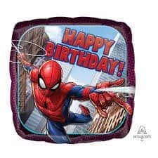 בלון מיילר 18" - ספיידרמן מרובע HAPPY BIRTHDAY
