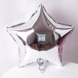בלון מיילר כוכב 18" - כסף מטאלי