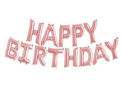 סט בלונים HBD רוז גולד