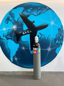 גליל גז הליום 4.5 קוב ברזל ריק ! (ללא גז)