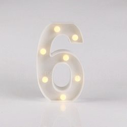 מנורת לד ספרה 6