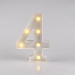 מנורת לד ספרה 4
