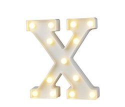 מנורת לד אות X