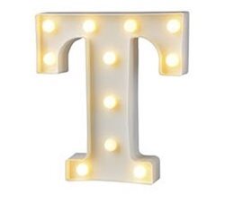 מנורת לד אות T