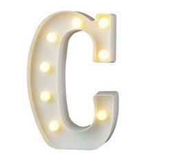 מנורת לד אות C