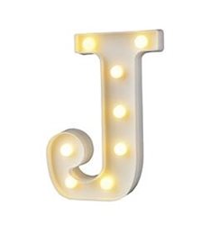 מנורת לד אות J