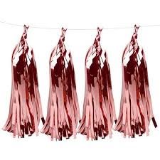 TASSEL לבלון קישוט רוז גולד מטאלי