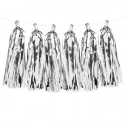TASSEL לבלון קישוט כסוף מטאלי