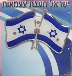 סיכת דגל ישראל+אור/24 יח במארז