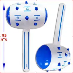 פטיש בומבה קוצים דגל ישראל 95 ס"מ/6 יח במארז