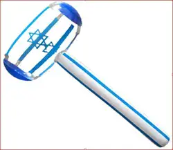 פטיש המר מתנפח ישראל עם אור 70 ס"מ/ 6 יח במארז